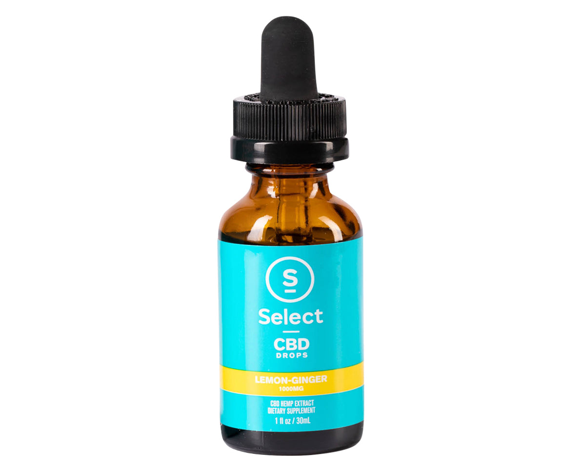 Select CBD Drops, Lemon Ginger 30ml, 1000mg