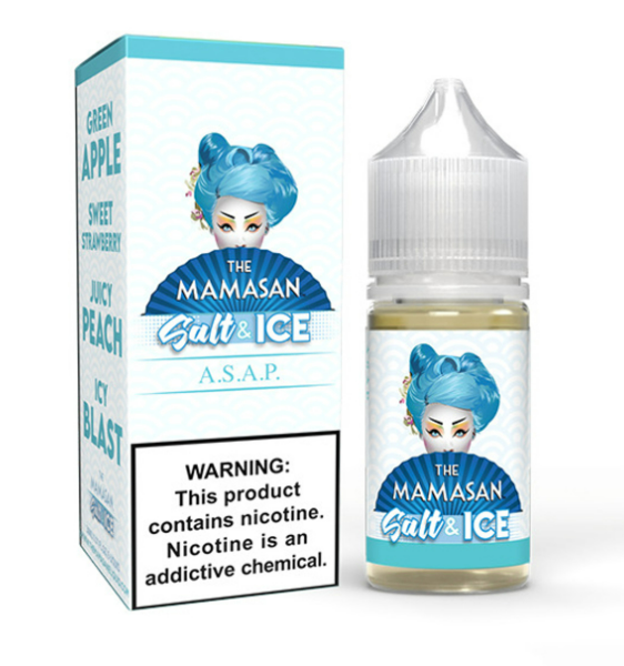 The Mamasan Salts ICE Apple Peach Strawberry