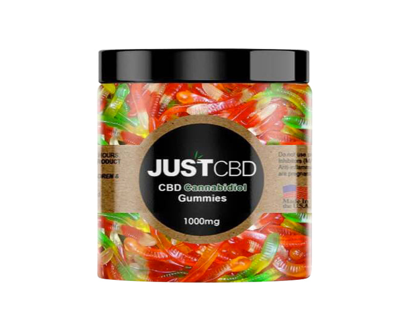 Just CBD, Gummies Worms, 1000mg