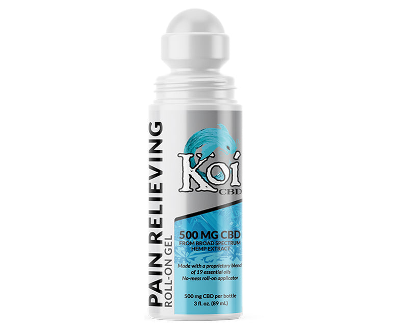 Koi, Pain-Relieving Roll-On Gel, 500mg