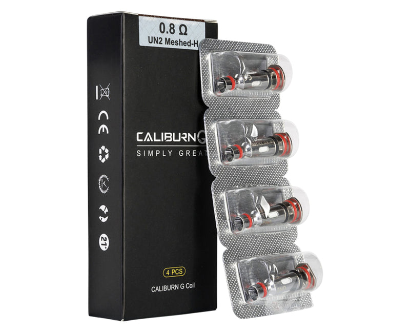 Uwell Caliburn G, UN2 0.8 Mesh Replacement Coil, 4 Pack